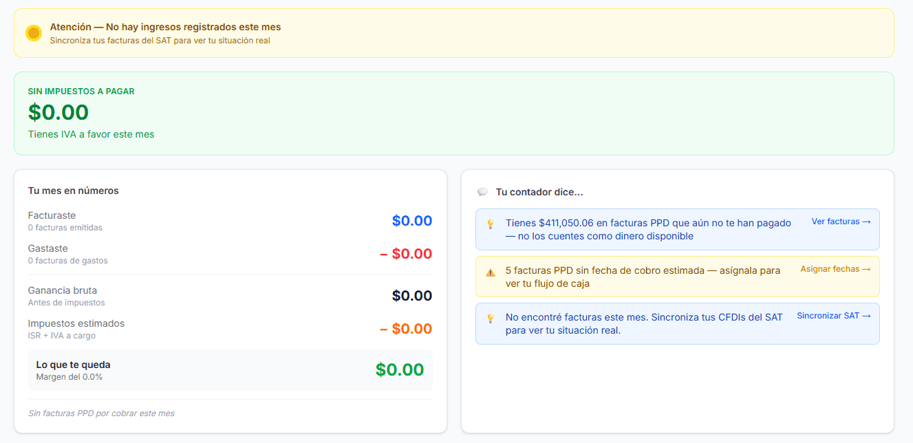 Captura del dashboard de xmlsmart